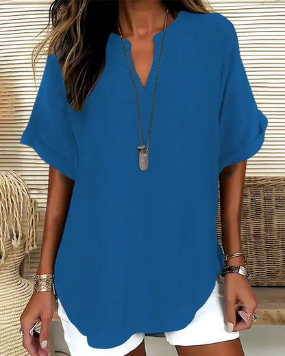 BLUSA HOLGADO LISA PARA MUJER – CASUAL