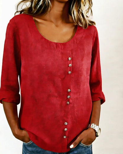 TOP CUELLO REDONDO MANGA LARGA
