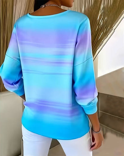 SUDADERA CUELLO DE V MANGA LARGA DEGRADADO