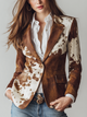 AGATHE | BLAZER VINTAGE CON ESTAMPADO DE VACA