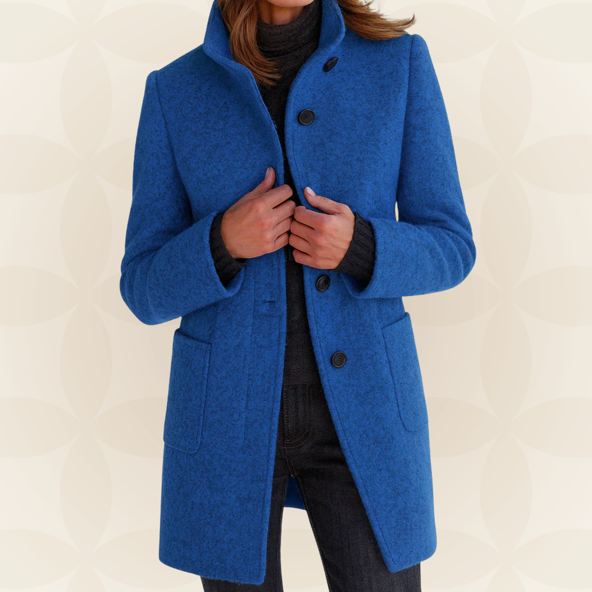 ANNA | CHAQUETA CÓMODA DE MUJER CON CUELLO ALTO