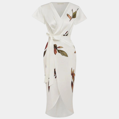 AGATA | VESTIDO CRUZADO ELEGANTE CON ESTAMPADO FLORAL