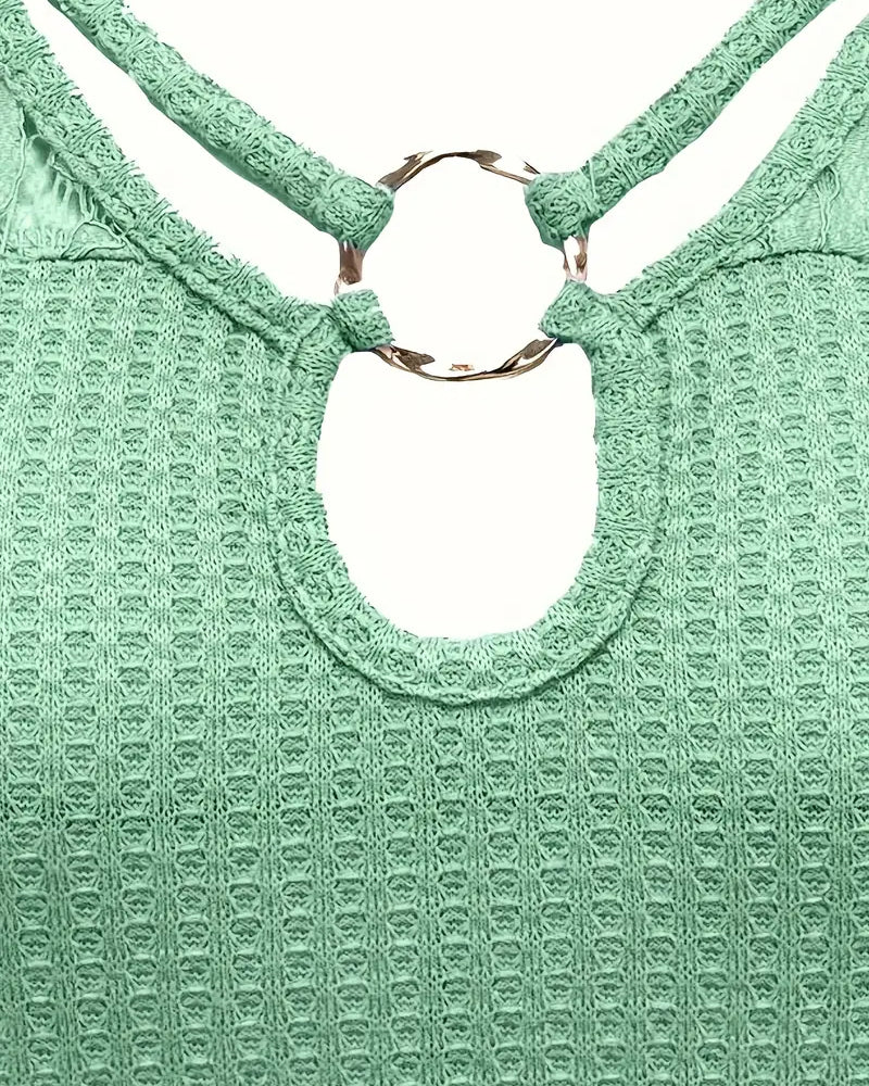 CAMISETA ENCAJE PANEL DE PUNTO