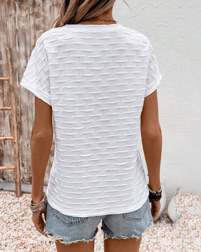 CAMISETA CUELLO DE V PRÊT-CON-PORTER LISO