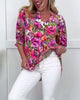 BLUSA MANGA CORTA MODERNO FLORAL