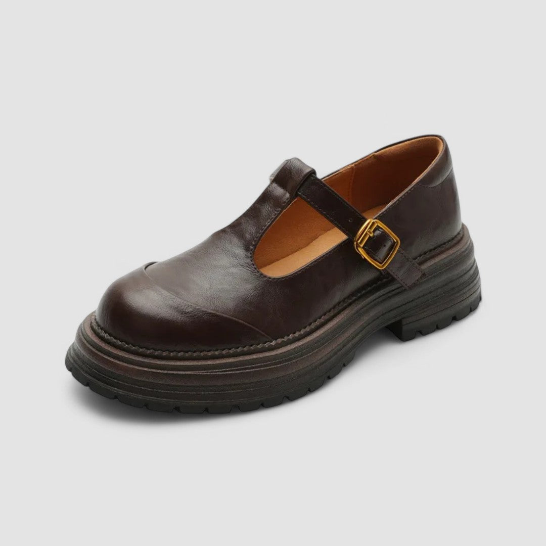 CHLOÉ | ZAPATOS CON CORREA EN T Y SUELA DENTADA