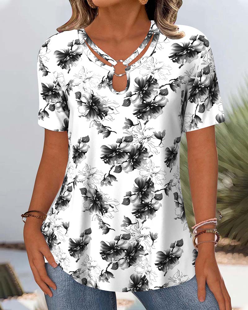 BLUSA ESTAMPADO FLORAL MANGA CORTA