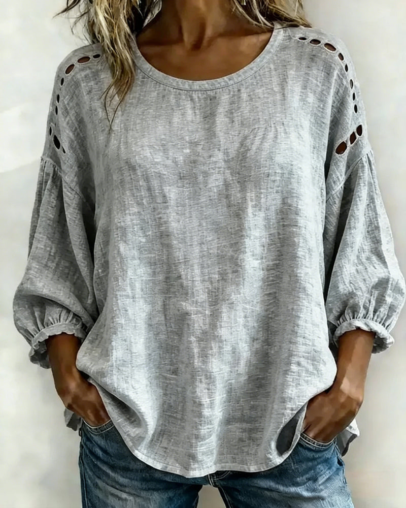 BLUSA CALADO 100% ALGODÓN