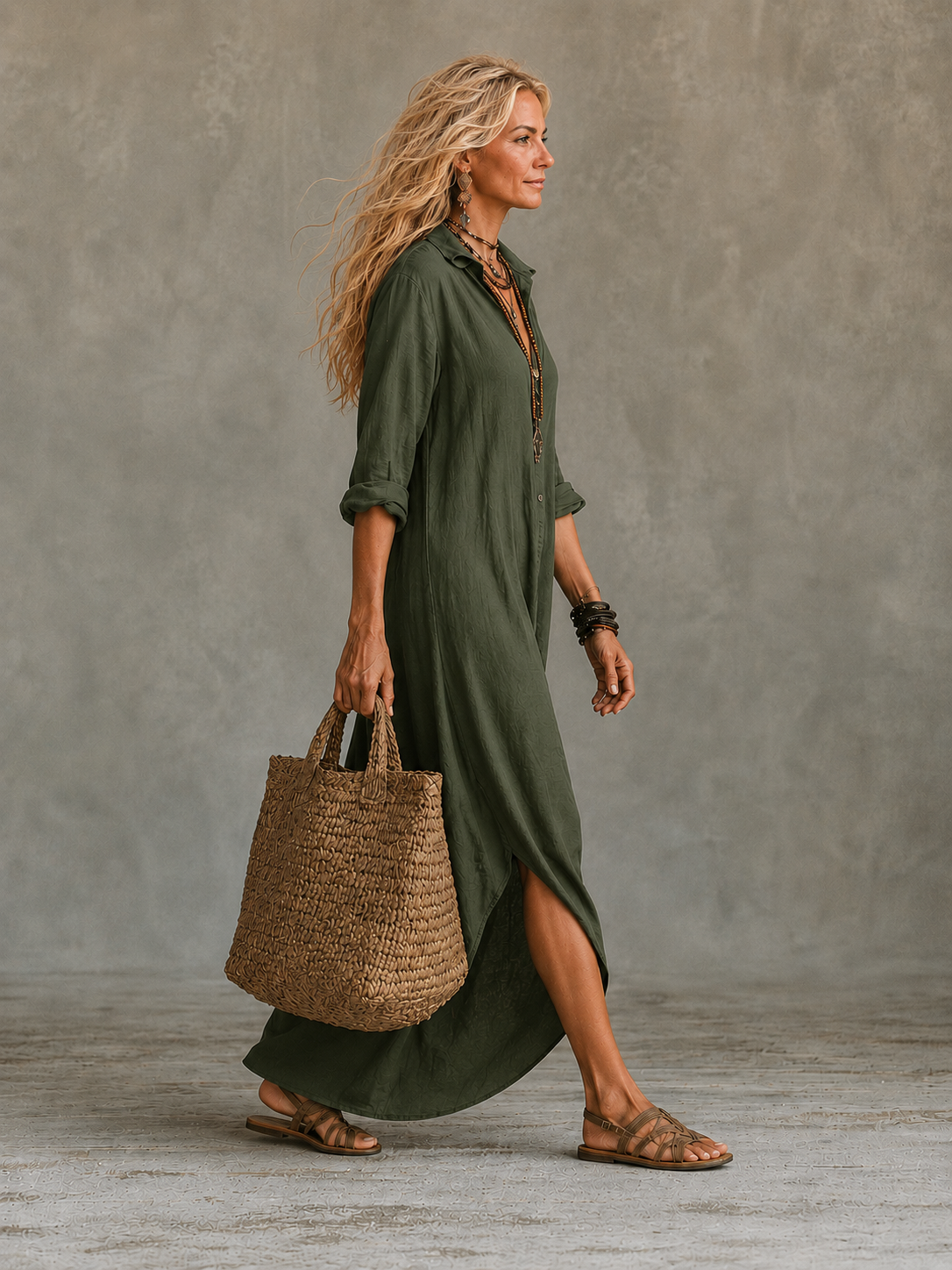 VIVIENNE | VESTIDO LARGO ABOTONADO