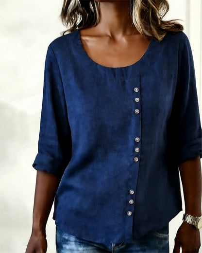 TOP CUELLO REDONDO MANGA LARGA