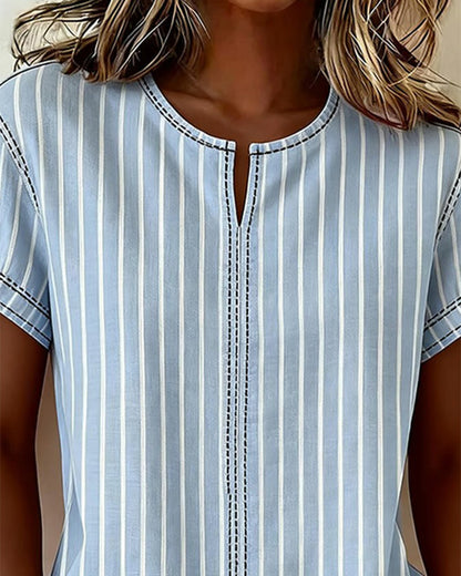 CAMISETA SENCILLO DE DISEÑO A RAYAS