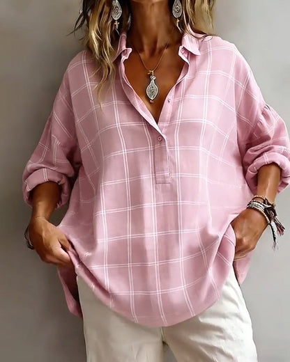 CAMISA SOLAPA CON CUADROS SOFISTICADO
