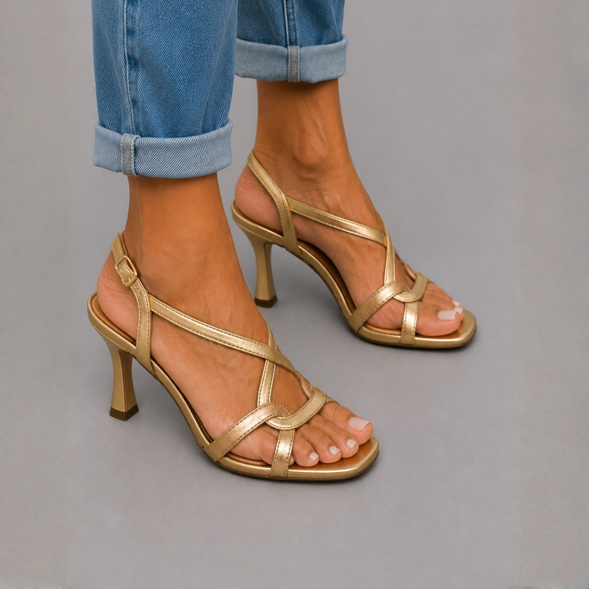 SOLEIL™ | SANDALIAS DORADAS DE ENCANTO VERANIEGO