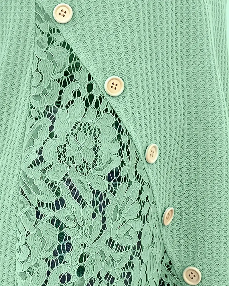 CAMISETA ENCAJE PANEL DE PUNTO