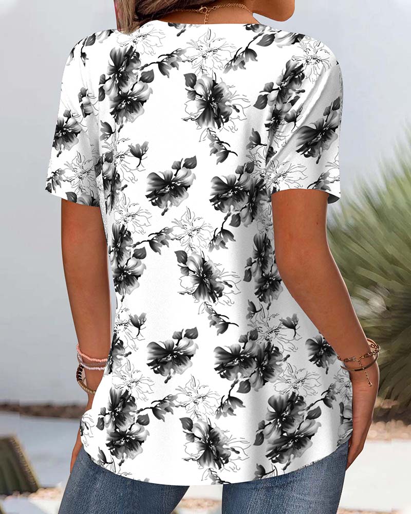 BLUSA ESTAMPADO FLORAL MANGA CORTA