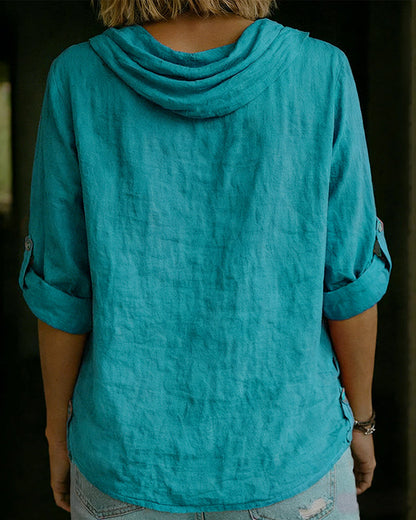 TOP CUELLO VUELTO ALGODÓN