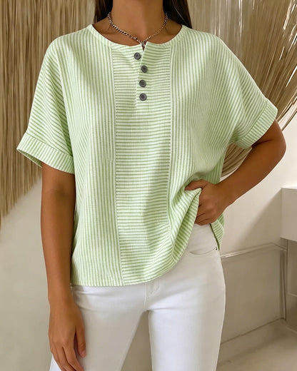 BLUSA CUELLO REDONDO MANGA CORTA