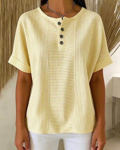 BLUSA CUELLO REDONDO MANGA CORTA