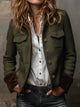HONORINE | BLAZER VINTAGE DE ESPIGA CON RIBETES EN CONTRASTE