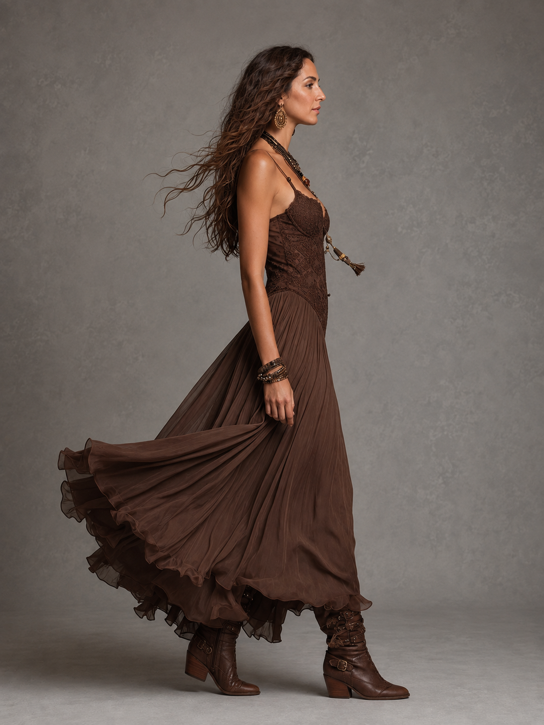OLIVIA | VESTIDO LARGO CON CORSÉ DE ENCAJE