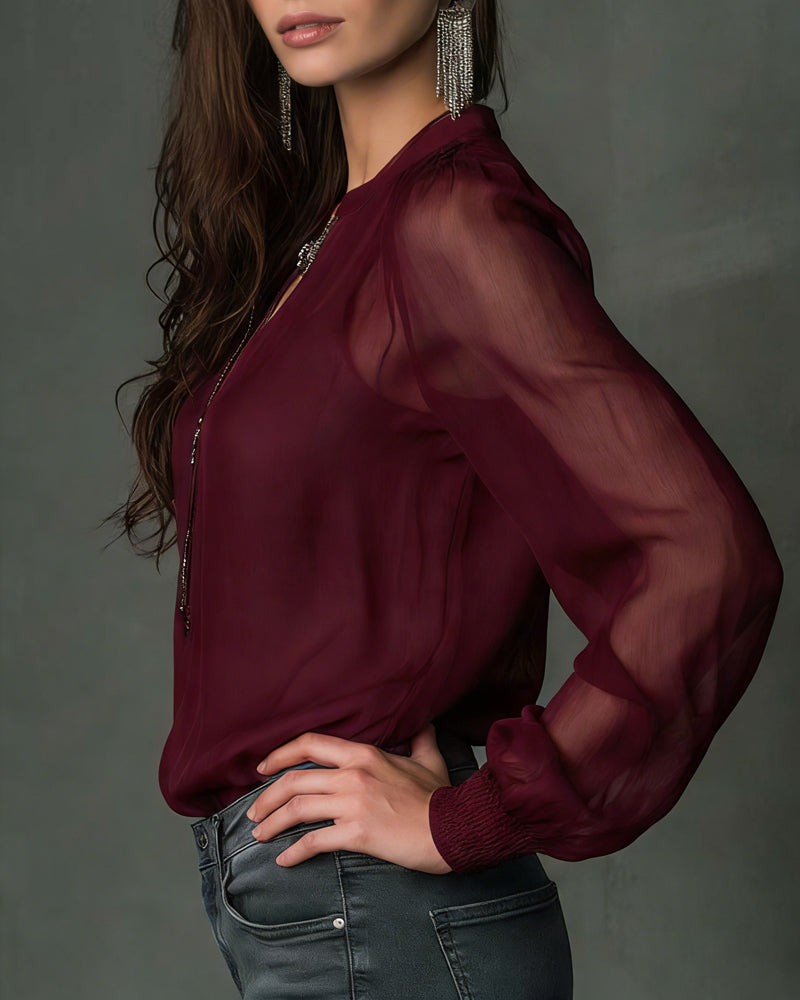 BLUSA MEDIA CREMALLERA PUNTO MANGAS-LARGAS