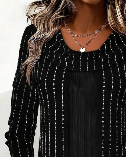 TOP CUELLO REDONDO LÍNEA ASIMÉTRICO