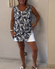 TOPS DE TIRANTES CORTE HOLGADO ESTAMPADO VEGETAL