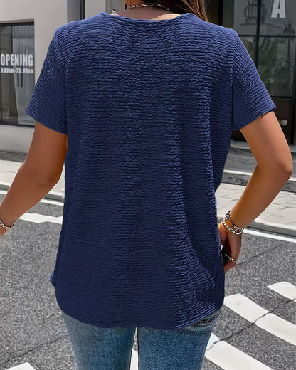 CAMISETA CUELLO PETER PAN TRES BOTONES