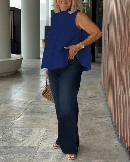BLUSA SIN MANGAS LISA SENCILLO