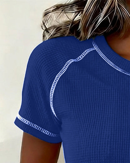 CAMISETA TEJIDO GOFRE HENLEY