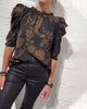 BLUSA MANGA ABULLONADA VOLANTE