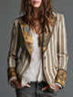 SUZANNE | BLAZER BOHEMIO DE RAYAS CON CUELLO ESTAMPADO