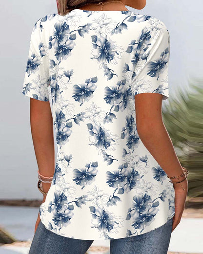 BLUSA ESTAMPADO FLORAL MANGA CORTA
