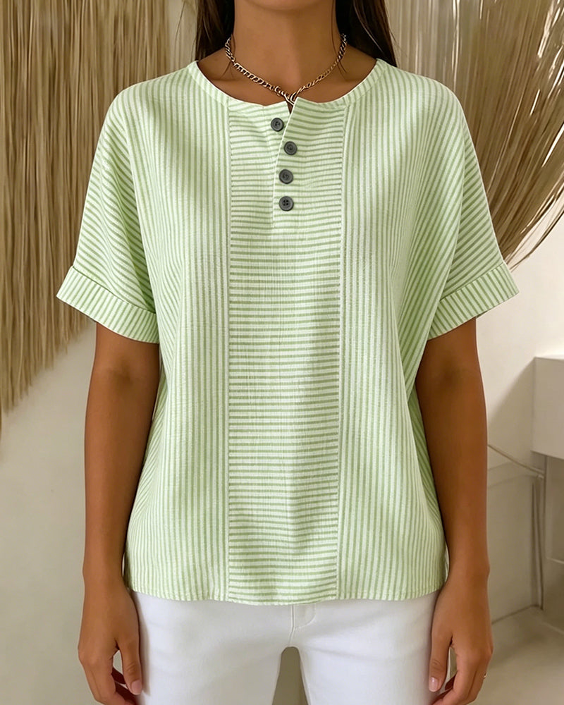 BLUSA CUELLO REDONDO MANGA CORTA
