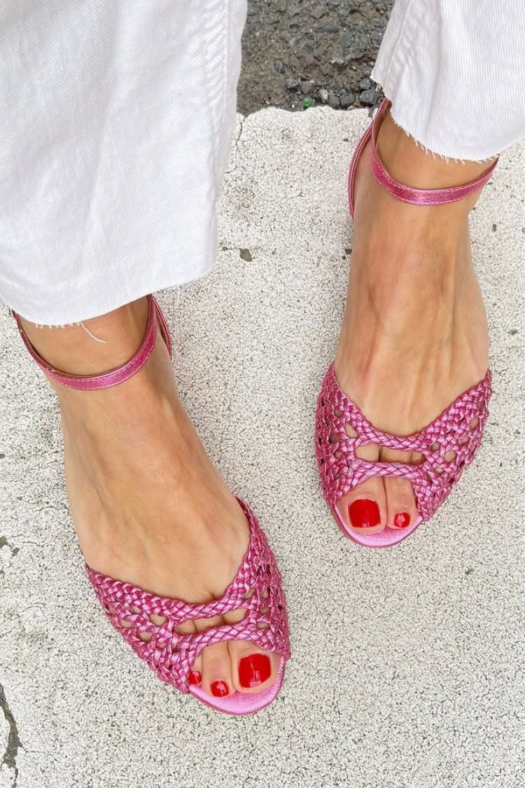 ISADORA™ | SANDALIAS DORADAS TRENZADAS