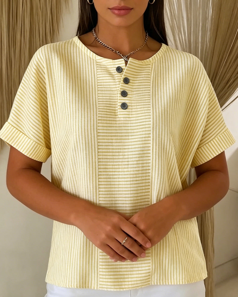 BLUSA CUELLO REDONDO MANGA CORTA