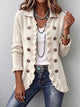ADELINA | CHAQUETA DE PUNTO MARFIL CON VOLANTES