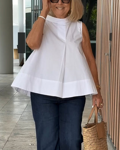 BLUSA SIN MANGAS LISA SENCILLO