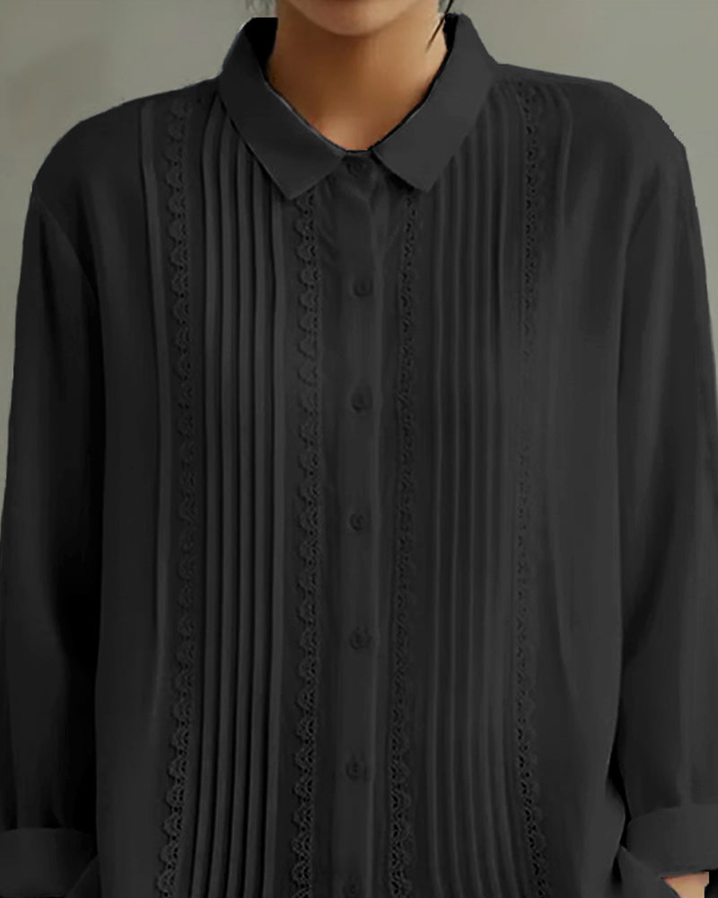CAMISA CUELLO BEBÉ LISA MANGA LARGA