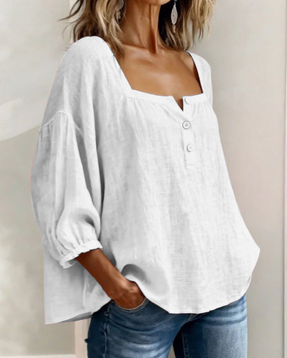 BLUSA SENCILLO ESCOTE CUADRADO MANGA LARGA