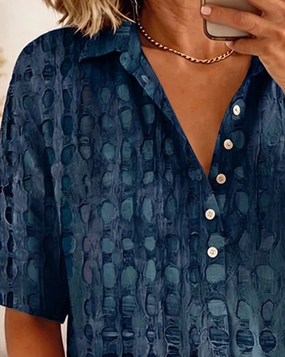 BLUSA ESTAMPADO LUNARES BOTÓN MEDIO-PATRON