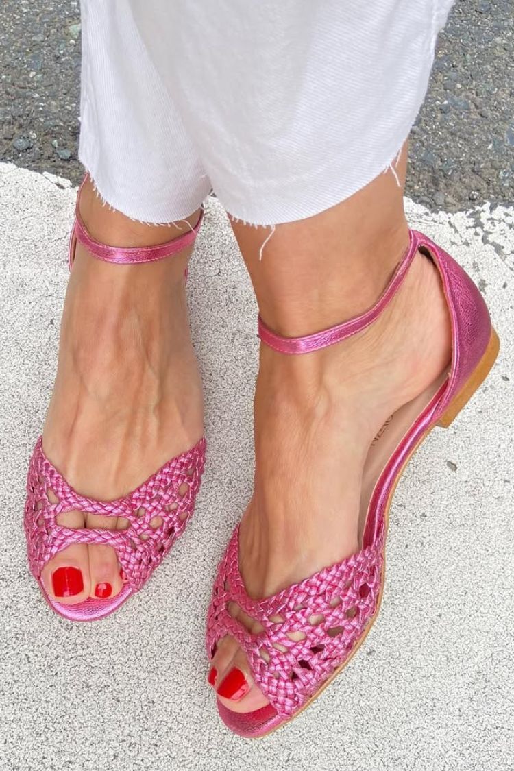 ISADORA™ | SANDALIAS DORADAS TRENZADAS