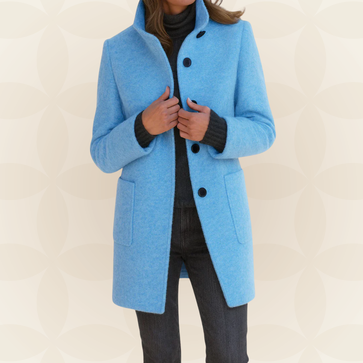 ANNA | CHAQUETA CÓMODA DE MUJER CON CUELLO ALTO