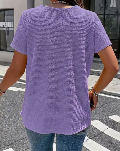 CAMISETA CUELLO PETER PAN TRES BOTONES
