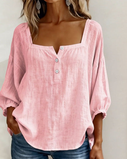 BLUSA SENCILLO ESCOTE CUADRADO MANGA LARGA