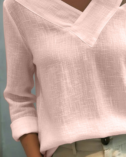 TOP ELEGANTE CUELLO DE V ESCOTE TIRANTE CAÍDO