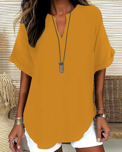 BLUSA HOLGADO LISA PARA MUJER – CASUAL
