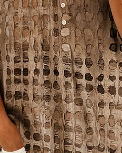 BLUSA ESTAMPADO LUNARES BOTÓN MEDIO-PATRON