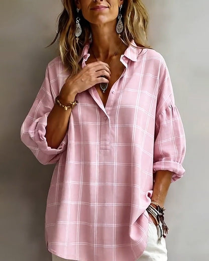 CAMISA SOLAPA CON CUADROS SOFISTICADO