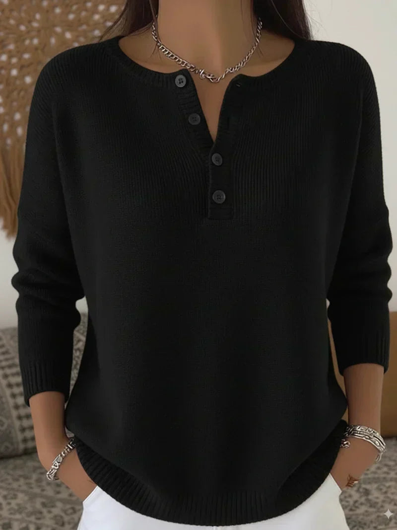 DARIA LORENA | JERSEY HENLEY CON ESCOTE ABOTONADO AMÉLIE